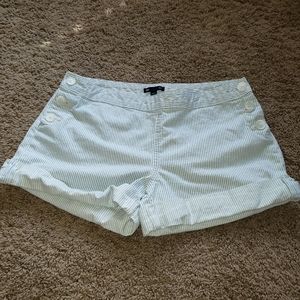 Gap Denim Shorts Side Button Stripe